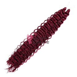Extensie de par afro Deep Water Wave Twist Crochet de 80 cm Cod ADW10 Dark Burgundy